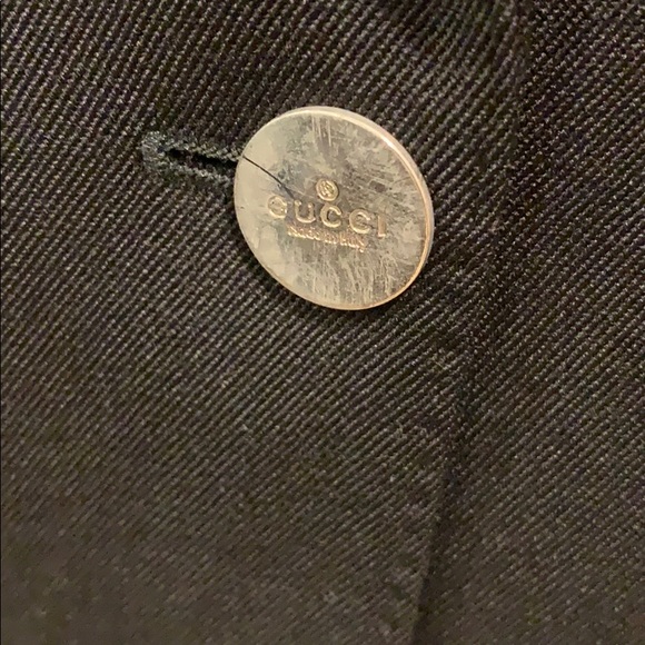 SOLD Vtg Gucci Black Wool Blazer Sz 44 (US 8) - Picture 8 of 9